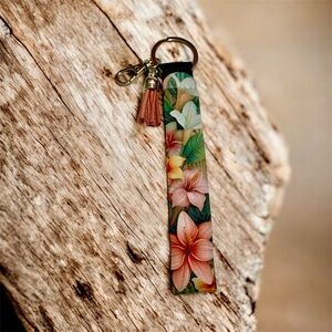 Floral Keychain with Tassel
